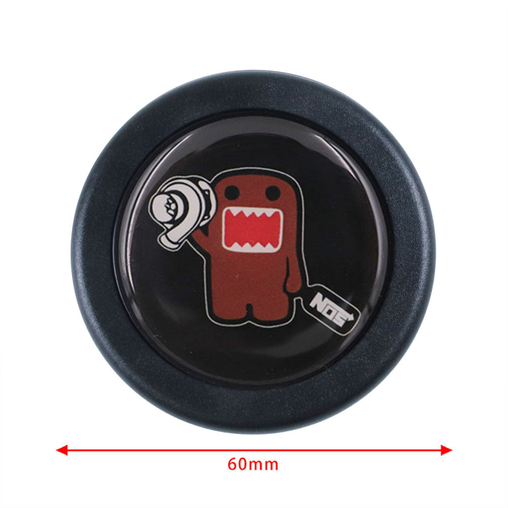 Brand New Universal JDM Domo Anime Hentai Car Horn Button Black Steering Wheel Center Cap