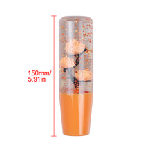 Load image into Gallery viewer, Brand New Universal 150mm Sakura Orange Glitter Rose Flowers Manual Car Gear Stick Shift Knob M8 M10 M12