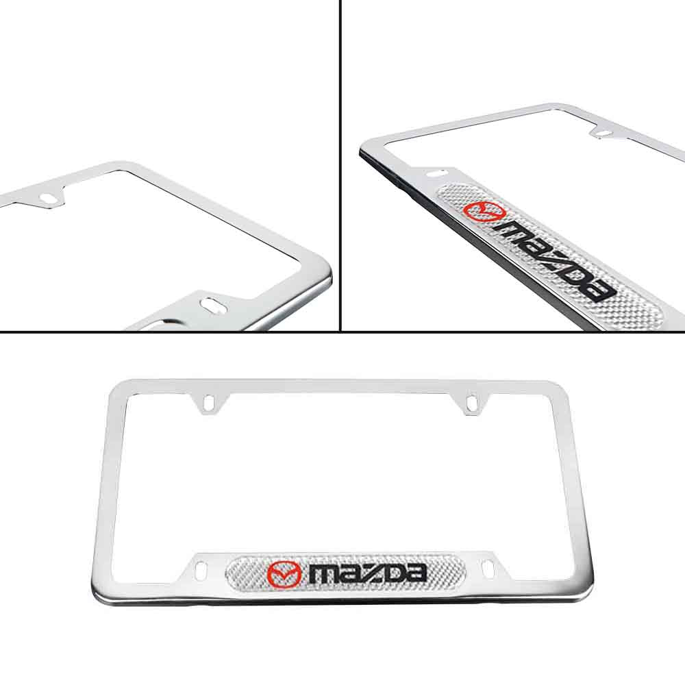 Brand New Universal 1PCS Mazda Chrome Metal License Plate Frame