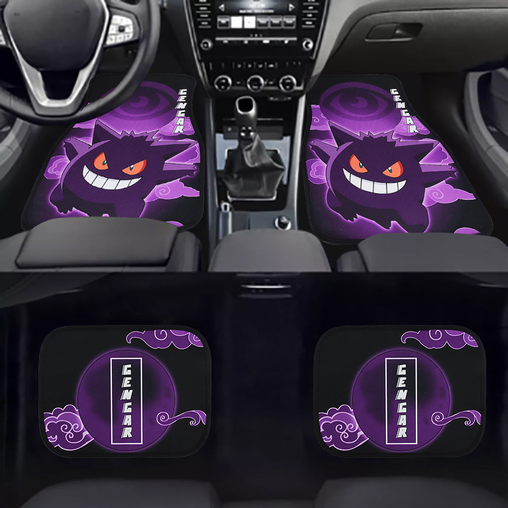 Brand New 4PCS UNIVERSAL POKEMON GENGAR Fabric Car Floor Mats Interior Carpets