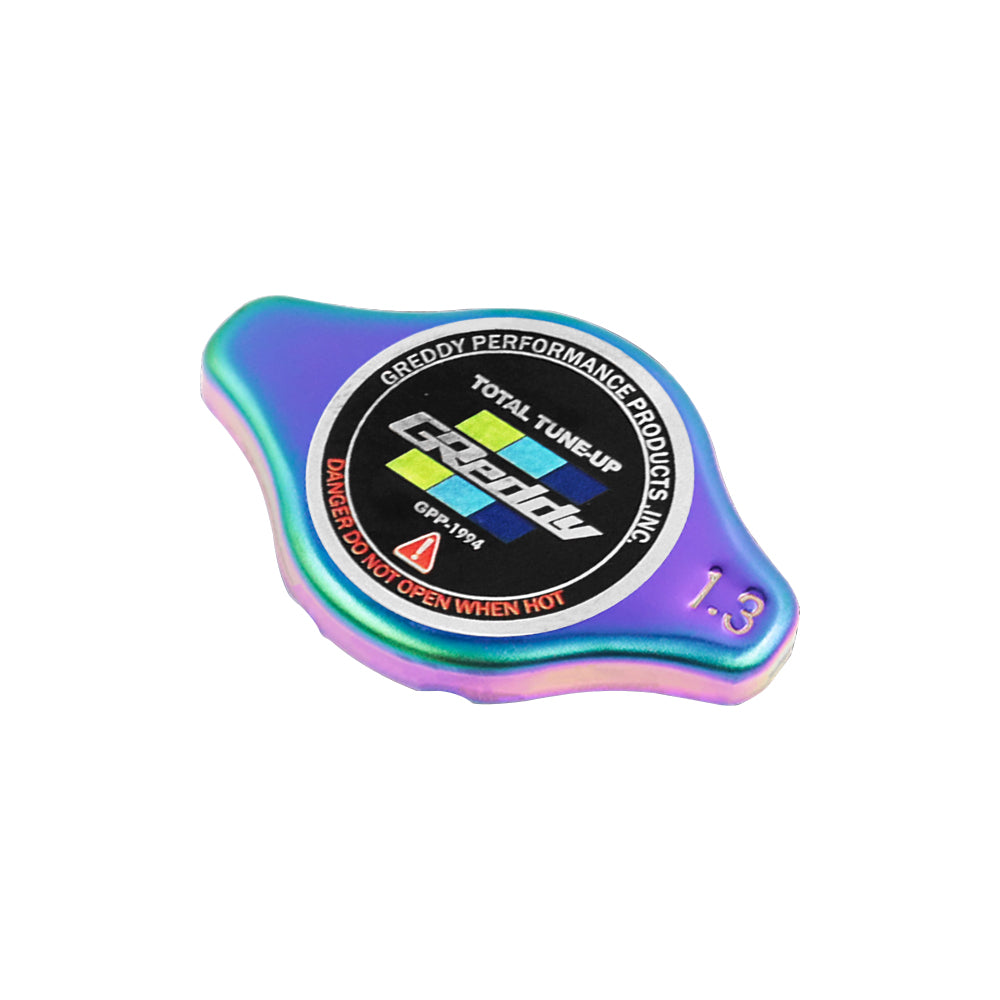 Brand New JDM 1.3bar 9mm Greddy Racing Neo Chrome Racing Cap High Pressure Radiator Cap For Universal