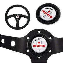 Load image into Gallery viewer, Brand New Universal Momo Car Horn Button Black Steering Wheel Center Cap W/Packaging