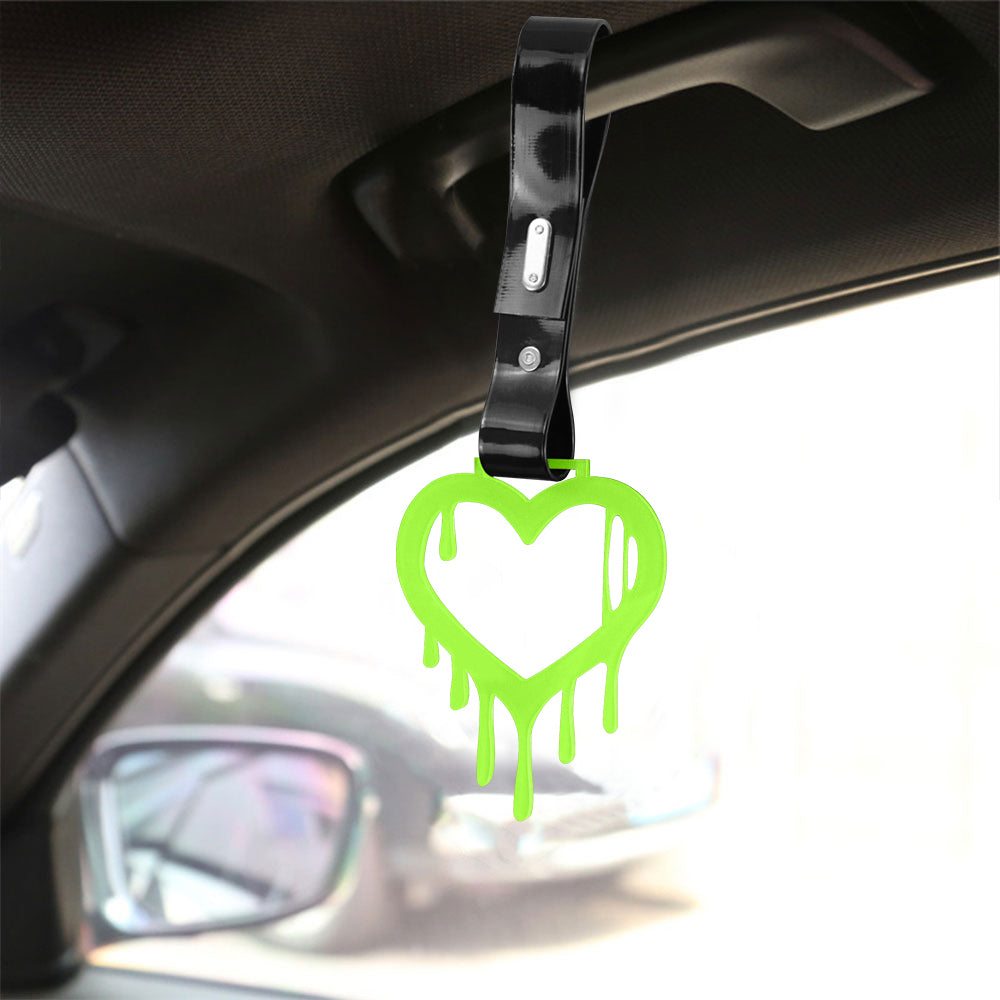 Brand New Drip Heart Green JDM TSURIKAWA Ring Subway Train Bus Handle Black Strap Charm Drift