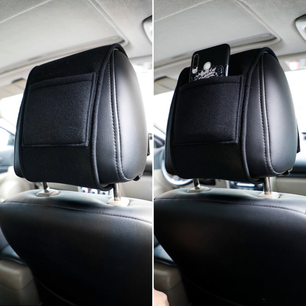 BRAND NEW 1PCS BRIDE BLACK CAR NECK SEAT HEADREST PROTECTOR SUEDE COVER