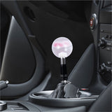 Brand New Universal Round Ball Heart Pink Crystal Clear Automatic Transmission Shift Knob