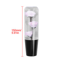 Load image into Gallery viewer, Brand New 1PCS Universal 15CM JDM Clear Pink Rose Flowers Manual Car Black Base Racing Stick Shift Knob M8 M10 M12