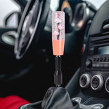 Brand New JDM Glitter Pink Rose Flowers Manuel Gear Stick Shift Knob M8 M10 M12 & Black Shifter Extender Extension