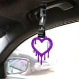 Brand New Drip Heart Purple JDM TSURIKAWA Ring Subway Train Bus Handle Black Strap Charm Drift