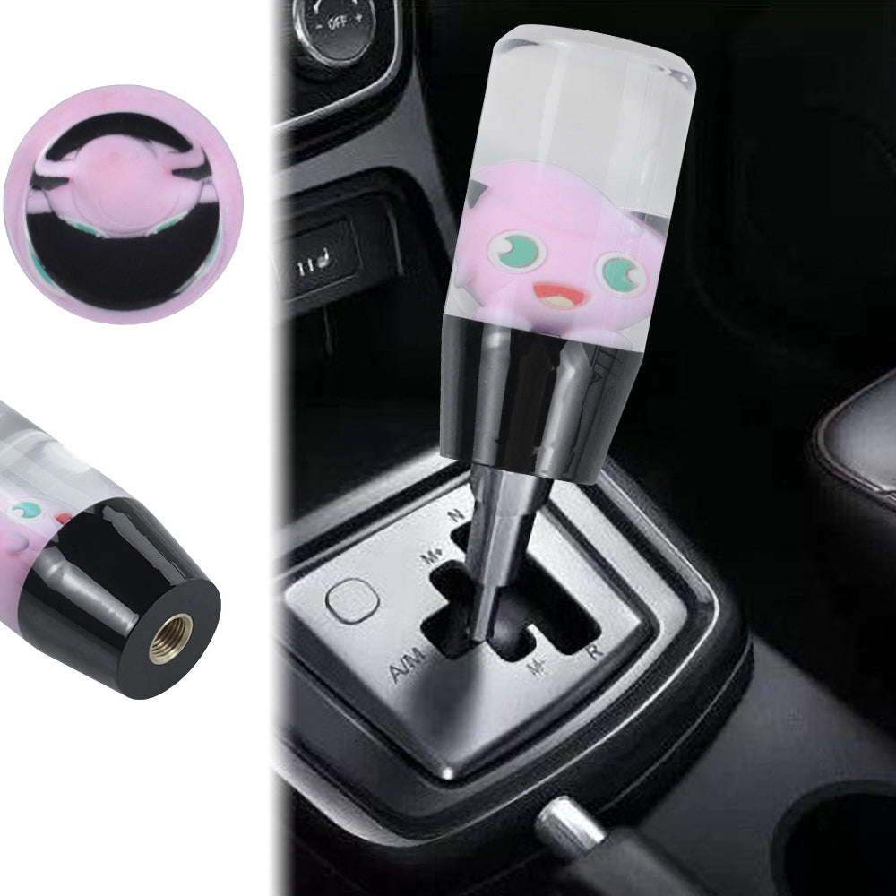 Brand New 1PCS Universal 10CM JDM Clear Pokemon JigglyPuff Manual Car Black Base Racing Stick Shift Knob M8 M10 M12