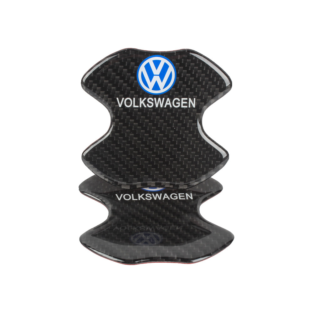 BRAND NEW UNIVERSAL 2PCS VOLKSWAGEN REAL CARBON FIBER ANTI-SCRATCH DOOR HANDLE PROTECTOR