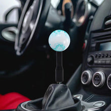 Load image into Gallery viewer, Brand New Mix Pearl White/Teal Round Ball Shift Knob Manuel Gear Stick M8 M10 M12 &amp; Black Shifter Extender Extension