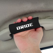 Load image into Gallery viewer, BRAND NEW UNIVERSAL JDM Bride Black Suede Roof Safety Handle Ceiling Handrail Cover Pull Handle Racing