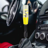 Brand New JDM Glitter Yellow Rose Flowers Manuel Gear Stick Shift Knob M8 M10 M12 & Black Shifter Extender Extension