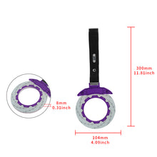 Load image into Gallery viewer, Brand New Brake Rotors Purple TSURIKAWA Ring Subway Train Bus Handle Black Strap Charm Drift