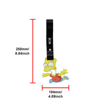 Load image into Gallery viewer, Brand New Bart Simpsons JDM TSURIKAWA Ring Subway Train Bus Handle Black Strap Charm Drift