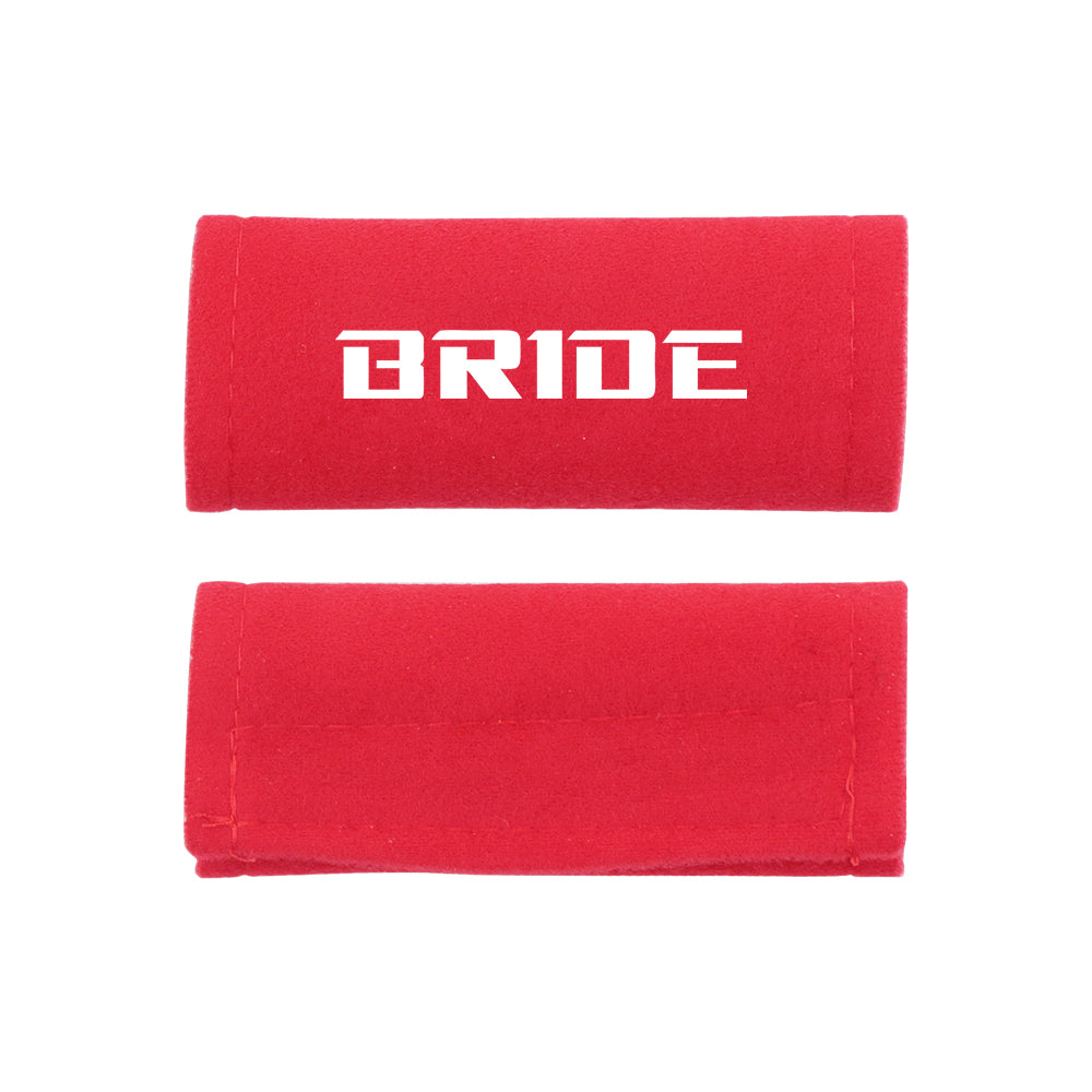 BRAND NEW UNIVERSAL JDM Bride Red Suede Roof Safety Handle Ceiling Handrail Cover Pull Handle Racing