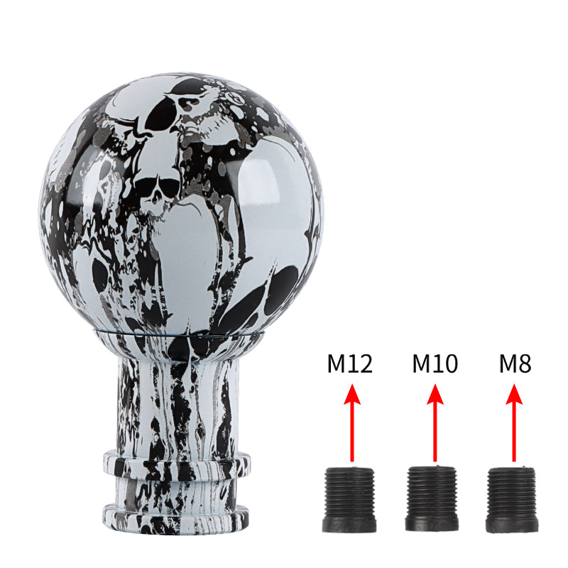 Brand New JDM Skull Stickerbomb V1 Design Universal Round Ball Car Racing Shift Knob Manual Gear Shift Knob Shifter M12 M10 M8