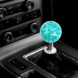 Brand New Universal Mix Pearl White/Teal Round Ball Shift Knob Car Gear MT Manual Shifter M8 M10 M12