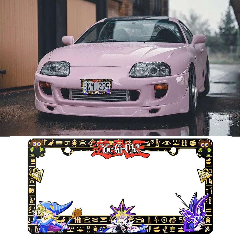 Brand New Universal 1PCS Anime Yu-Gi-Oh ABS Plastic Black License Plate Frame