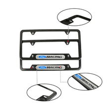 Load image into Gallery viewer, Brand New Universal 2PCS Ford Racing Carbon Fiber Look Metal License Plate Frame