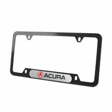 Load image into Gallery viewer, Brand New Universal 1PCS Acura Carbon Fiber Look Metal License Plate Frame