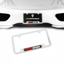 Load image into Gallery viewer, Brand New Universal 1PCS MUGEN Silver Metal License Plate Frame