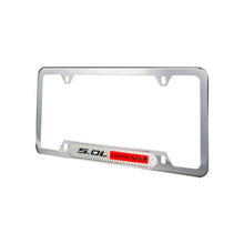 Load image into Gallery viewer, Brand New Universal 1PCS 5.0L COYOTE V8 Chrome Metal License Plate Frame