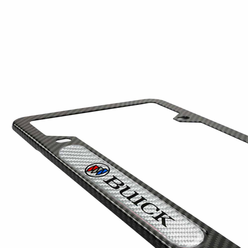 Brand New Universal 1PCS Buick Carbon Fiber Look Metal License Plate Frame