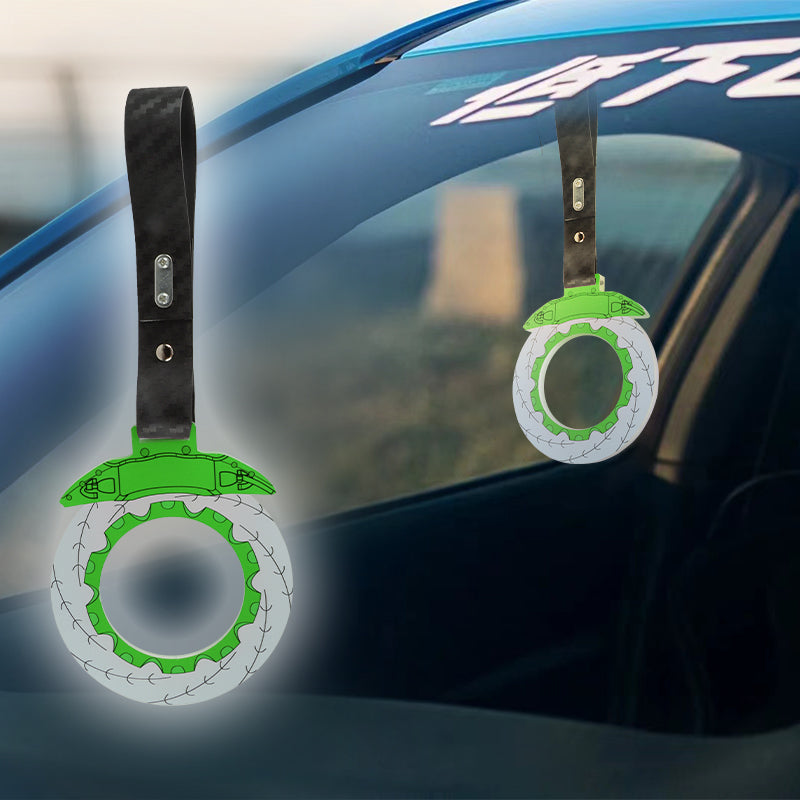 Brand New Brake Rotors Green TSURIKAWA Ring Subway Train Bus Handle Carbon Fiber Strap Charm Drift