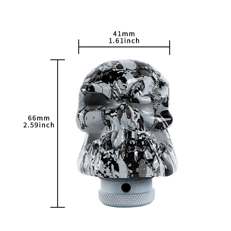 Brand New Universal V1 Skull Head Style Design Car Manual Stick Shifter Gear Shift Knob M8 M10 M12