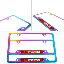 Load image into Gallery viewer, Brand New Universal 2PCS Mazda Neo Chrome Metal License Plate Frame