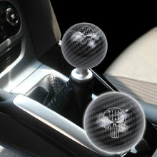 Load image into Gallery viewer, BRAND NEW UNIVERSAL JDM THE PUNISHER 6 SPEED Aluminum Carbon Fiber Style Round Ball Manual Gear Stick Shift Knob M8 M10 M12