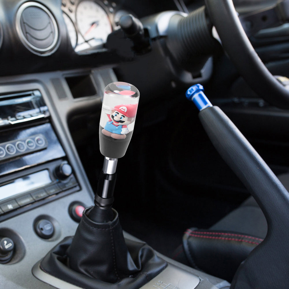 Brand New Universal Super Mario Bros Crystal Clear Long Automatic Transmission Shift Knob