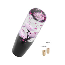 Load image into Gallery viewer, Brand New Universal 150mm Sakura Light Pink Glitter Rose Flowers Manual Car Gear Stick Shift Knob M8 M10 M12