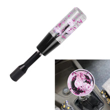 Load image into Gallery viewer, Brand New JDM Glitter Light Pink Rose Flowers Manuel Gear Stick Shift Knob M8 M10 M12 &amp; Black Shifter Extender Extension