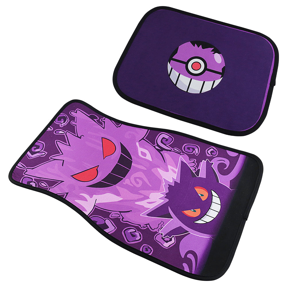 Brand New 4PCS UNIVERSAL POKEMON GENGAR Fabric Car Floor Mats Interior Carpets