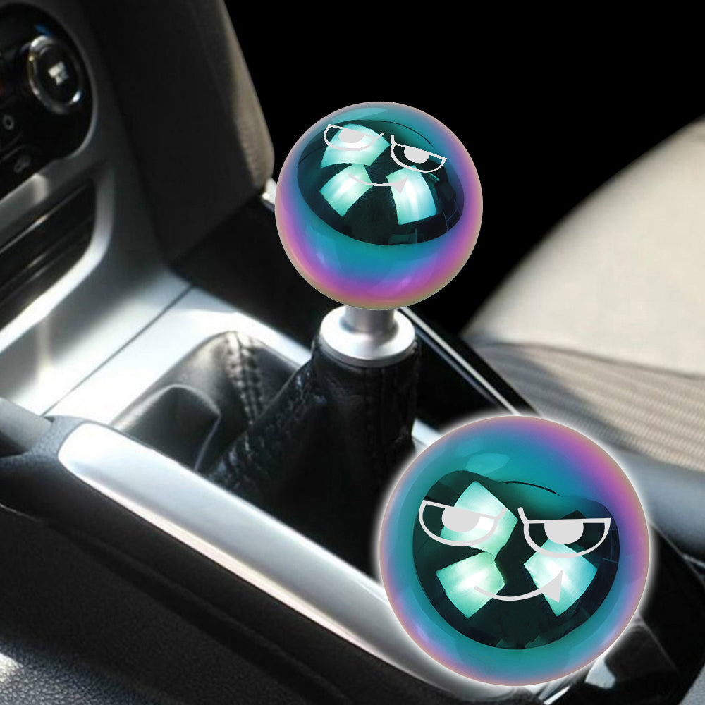 BRAND NEW UNIVERSAL JDM SMUG FACE Aluminum Neo Chrome Round Ball Manual Gear Stick Shift Knob M8 M10 M12