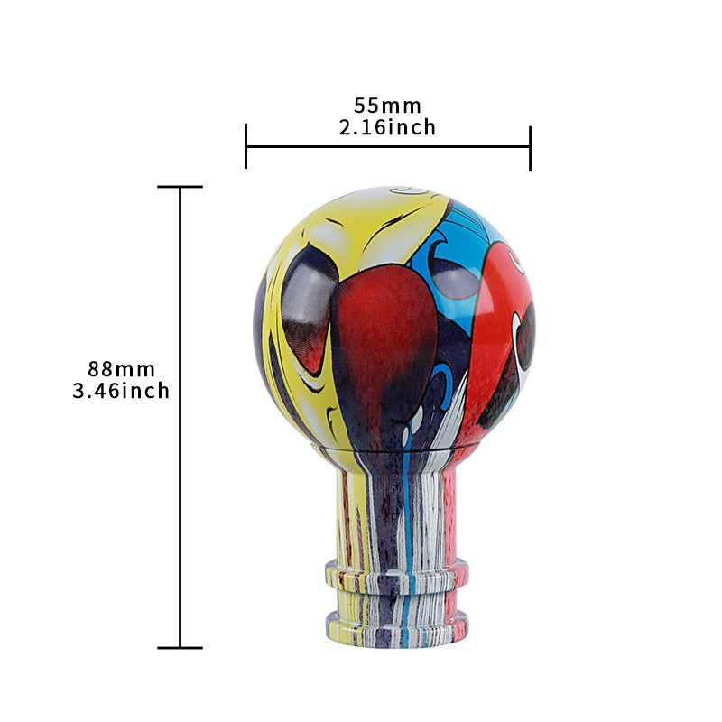 Brand New JDM Stickerbomb V2 Design Universal Round Ball Car Racing Shift Knob Manual Gear Shift Knob Shifter M12 M10 M8