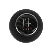 Load image into Gallery viewer, Brand New Universal Leather 6 SPEED Silver &amp; Black Ball Manual Car Gear Shift Knob MT Manual Shifter M8 M10 M12