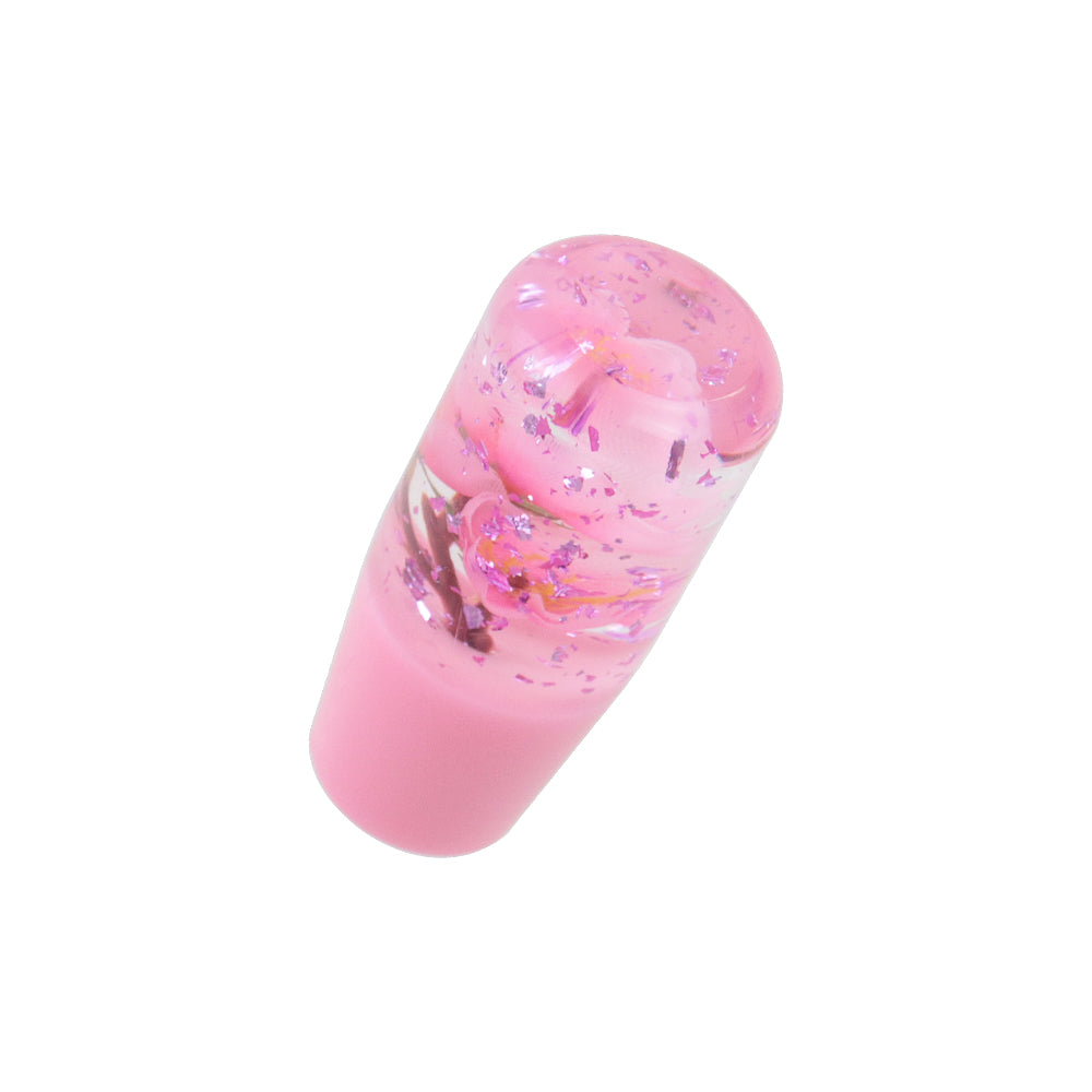 Brand New Universal 100mm Sakura Pink Glitter Rose Flowers Manual Car Gear Stick Shift Knob M8 M10 M12