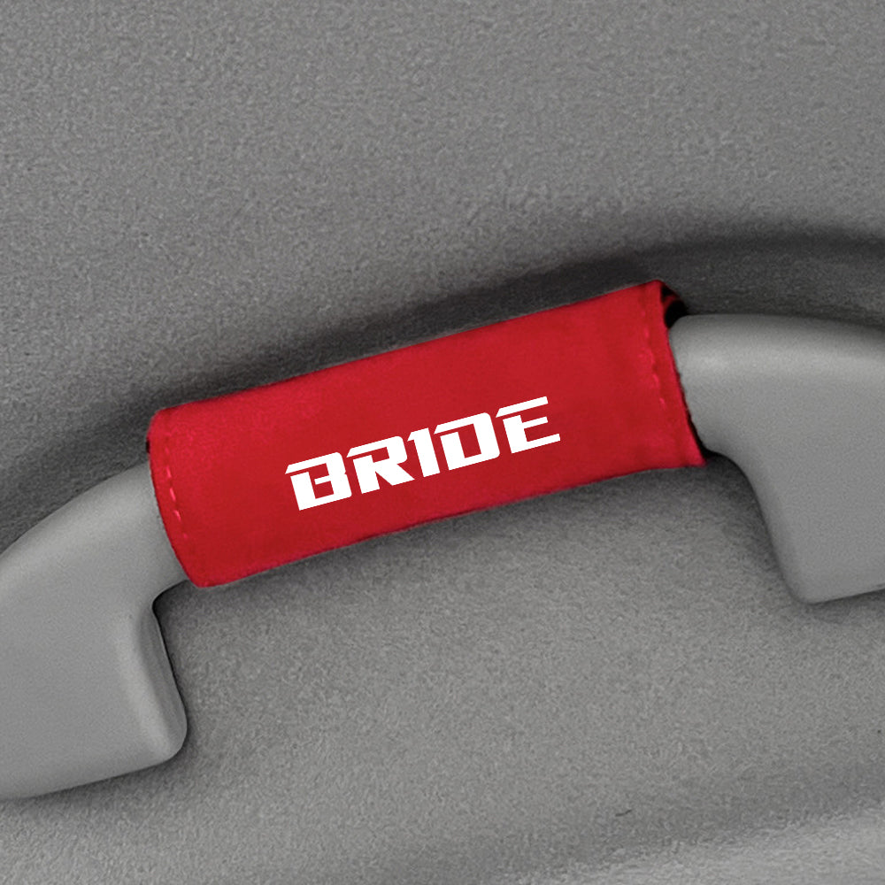 BRAND NEW UNIVERSAL JDM Bride Red Suede Roof Safety Handle Ceiling Handrail Cover Pull Handle Racing