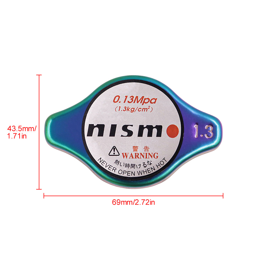 Brand New JDM 1.3bar 9mm Nismo Neo Chrome Racing Cap High Pressure Radiator Cap For Nissan