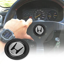 Load image into Gallery viewer, Brand New Universal Honda Car Horn Button Black Steering Wheel Center Cap W/Packaging