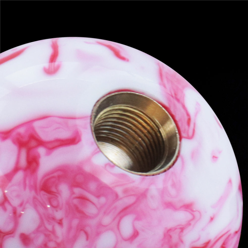 Brand New Universal Mix Pearl White/Hot Pink Round Ball Shift Knob Car Gear MT Manual Shifter M8 M10 M12