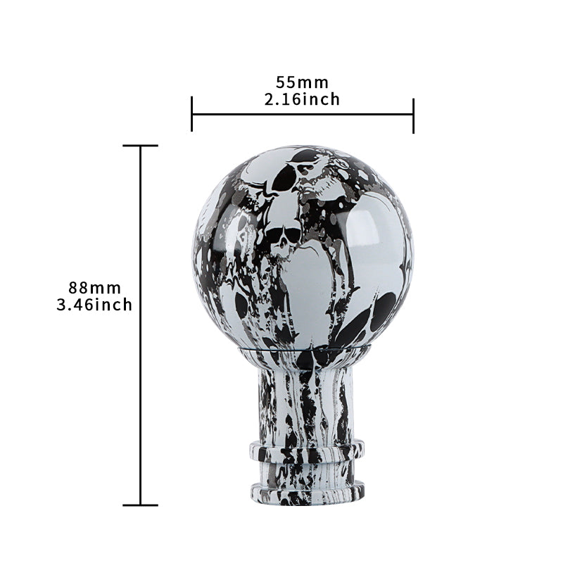 Brand New JDM Skull Stickerbomb V1 Design Universal Round Ball Car Racing Shift Knob Manual Gear Shift Knob Shifter M12 M10 M8