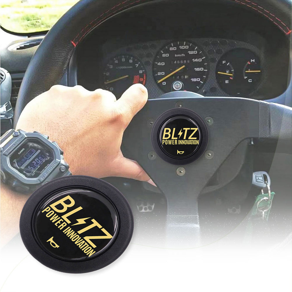 Brand New Universal Blitz Car Horn Button Black Steering Wheel Center Cap