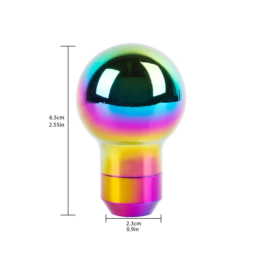 BRAND NEW UNIVERSAL MOMO Racing Universal Neo Chrome Aluminum Round Shift Knob Lever Knob M8 M10 M12