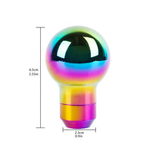 Load image into Gallery viewer, BRAND NEW UNIVERSAL MOMO Racing Universal Neo Chrome Aluminum Round Shift Knob Lever Knob M8 M10 M12