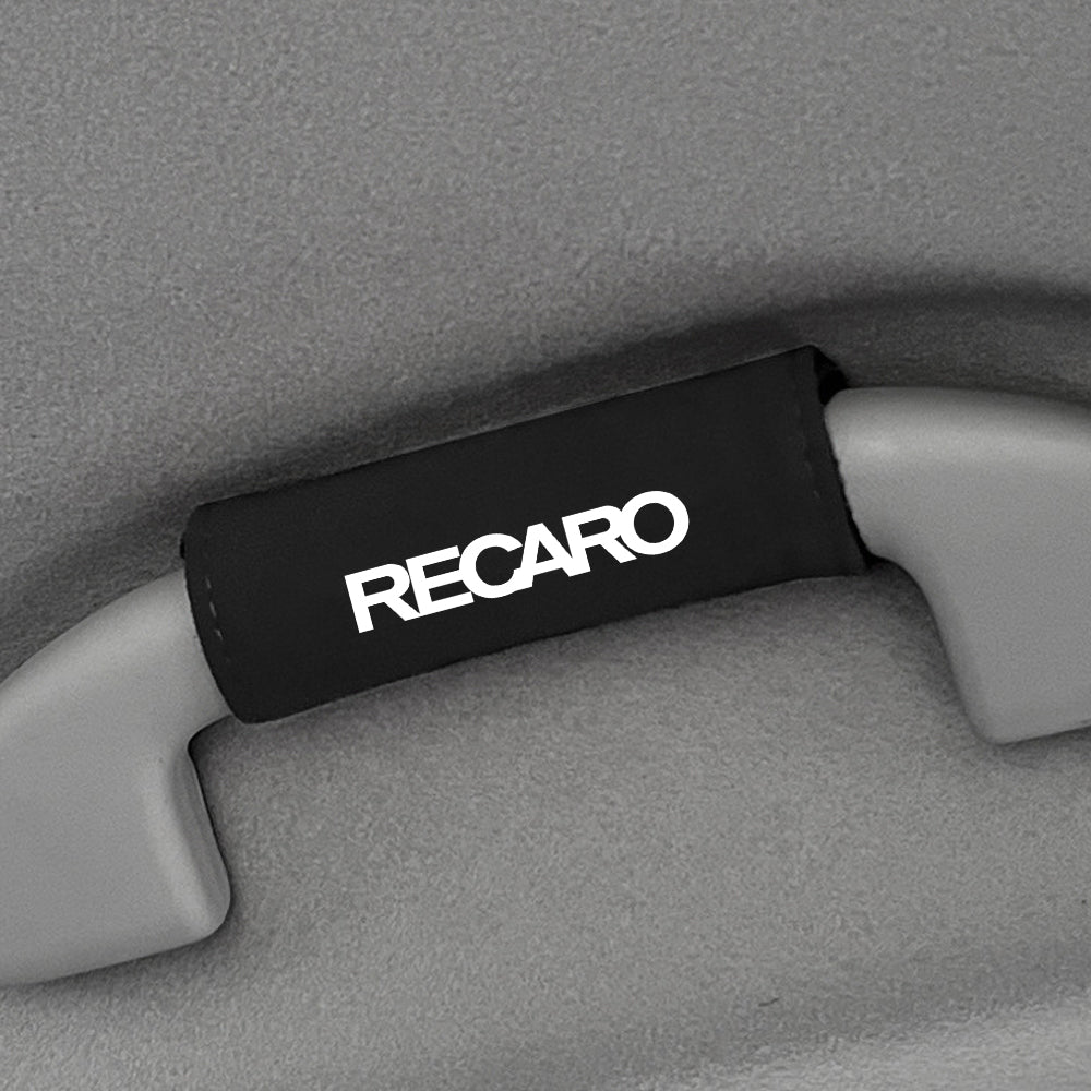 BRAND NEW UNIVERSAL JDM Recaro Black Suede Roof Safety Handle Ceiling Handrail Cover Pull Handle Racing