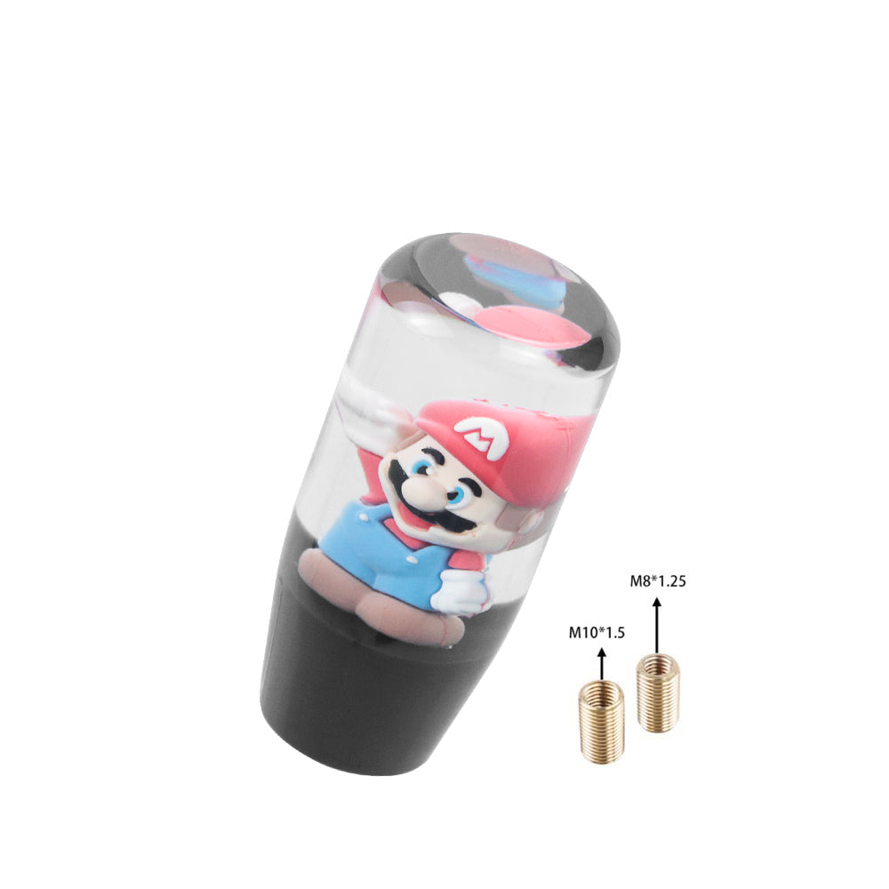 Brand New Universal Super Mario Character Crystal Clear Stick Car Manual Gear Shift Knob Shifter Lever Cover